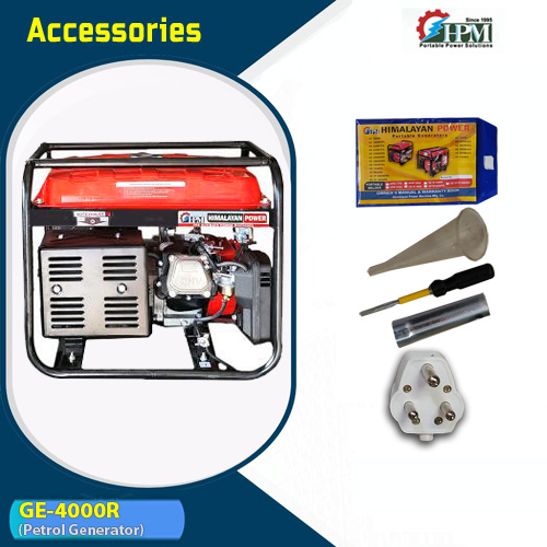 3.5 KVA Portable Generator, Model GE-4000R, Petrol Run, Recoil Start
